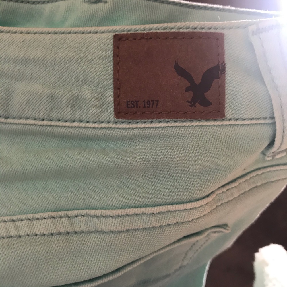 ➰American Eagle aqua ripped jeggings➰ - Picture 6 of 6